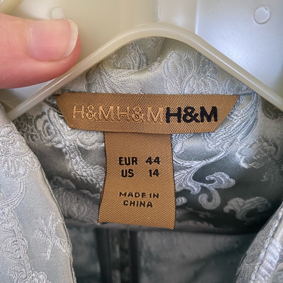 Silk blend light green H&M jacket - Picture 4 of 6